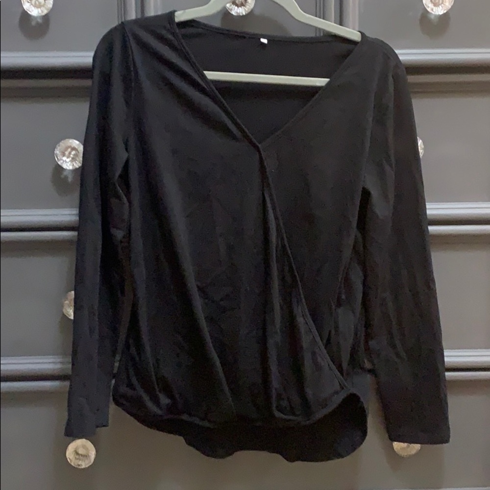 Black long sleeve top